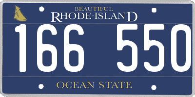 RI license plate 166550