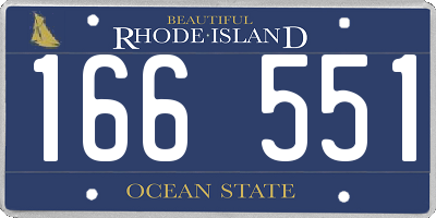 RI license plate 166551