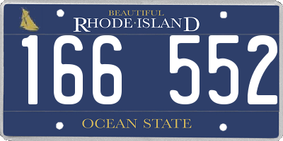 RI license plate 166552