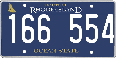 RI license plate 166554