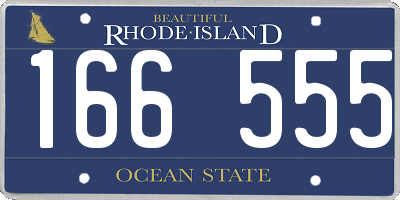 RI license plate 166555