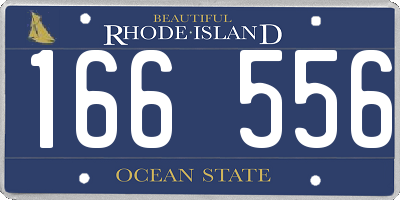 RI license plate 166556