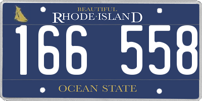 RI license plate 166558