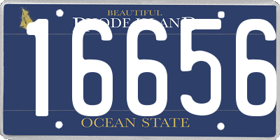RI license plate 16656