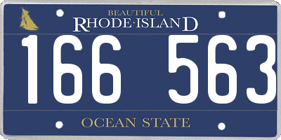 RI license plate 166563