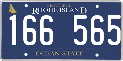 RI license plate 166565