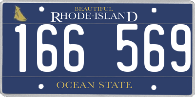 RI license plate 166569