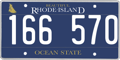 RI license plate 166570
