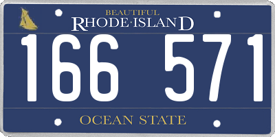 RI license plate 166571