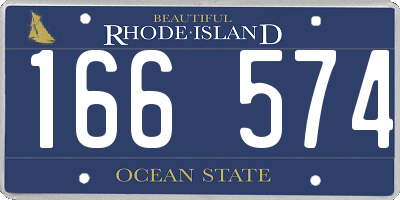 RI license plate 166574