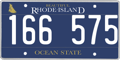 RI license plate 166575