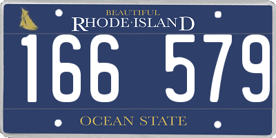 RI license plate 166579
