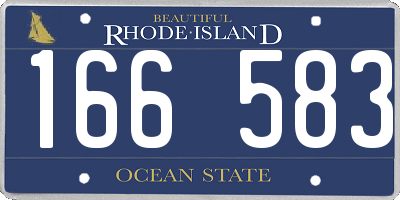 RI license plate 166583