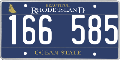 RI license plate 166585