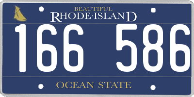 RI license plate 166586