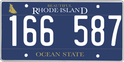 RI license plate 166587