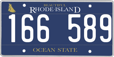 RI license plate 166589