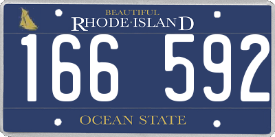 RI license plate 166592