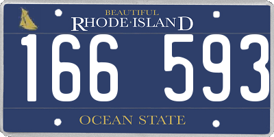 RI license plate 166593