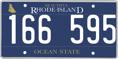 RI license plate 166595