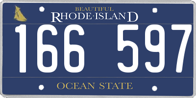 RI license plate 166597