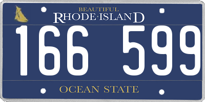 RI license plate 166599
