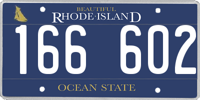 RI license plate 166602