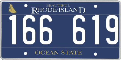 RI license plate 166619