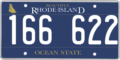 RI license plate 166622