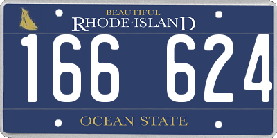 RI license plate 166624