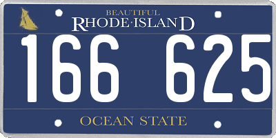 RI license plate 166625