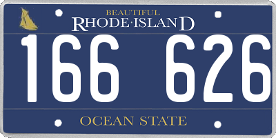 RI license plate 166626