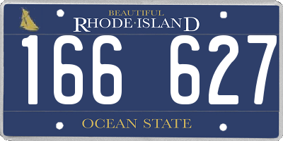 RI license plate 166627