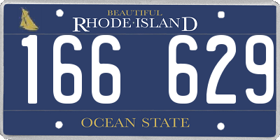 RI license plate 166629