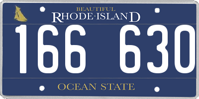 RI license plate 166630