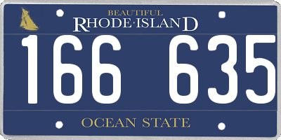 RI license plate 166635