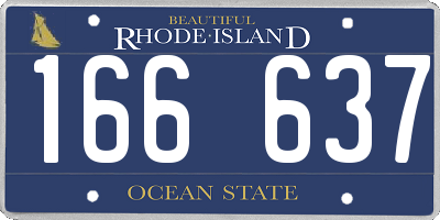RI license plate 166637