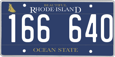 RI license plate 166640