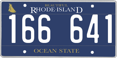 RI license plate 166641