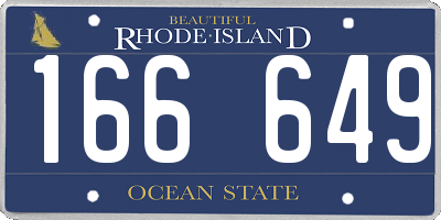 RI license plate 166649