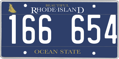 RI license plate 166654