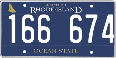 RI license plate 166674