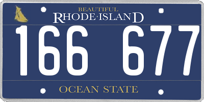 RI license plate 166677