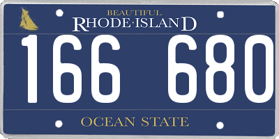 RI license plate 166680