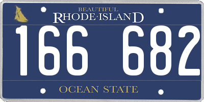 RI license plate 166682