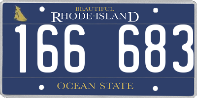 RI license plate 166683