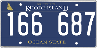 RI license plate 166687