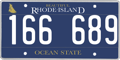 RI license plate 166689