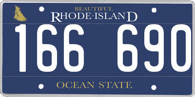 RI license plate 166690