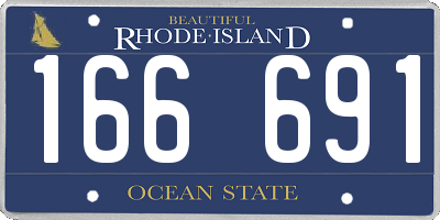 RI license plate 166691